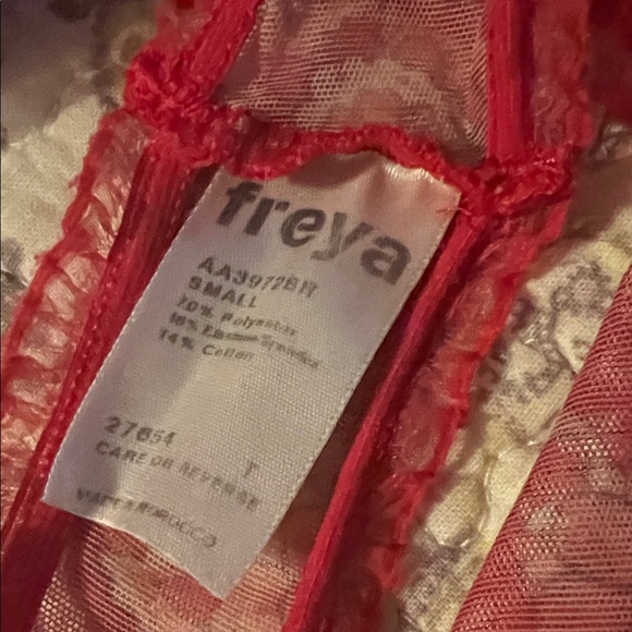 Freya Red and Pink Lace Bra Set - Picture 2 of 16